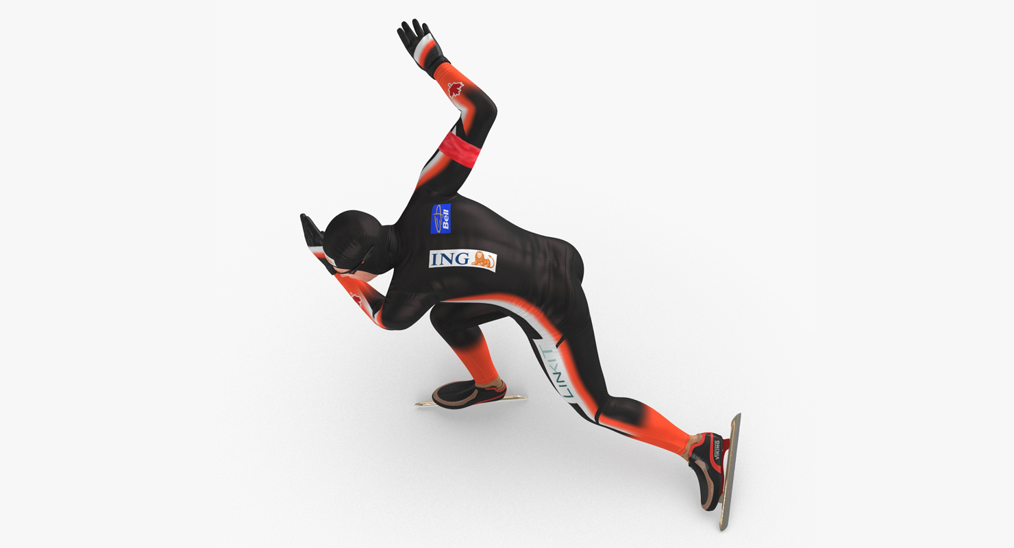3D Speed Skater 2 Rigged