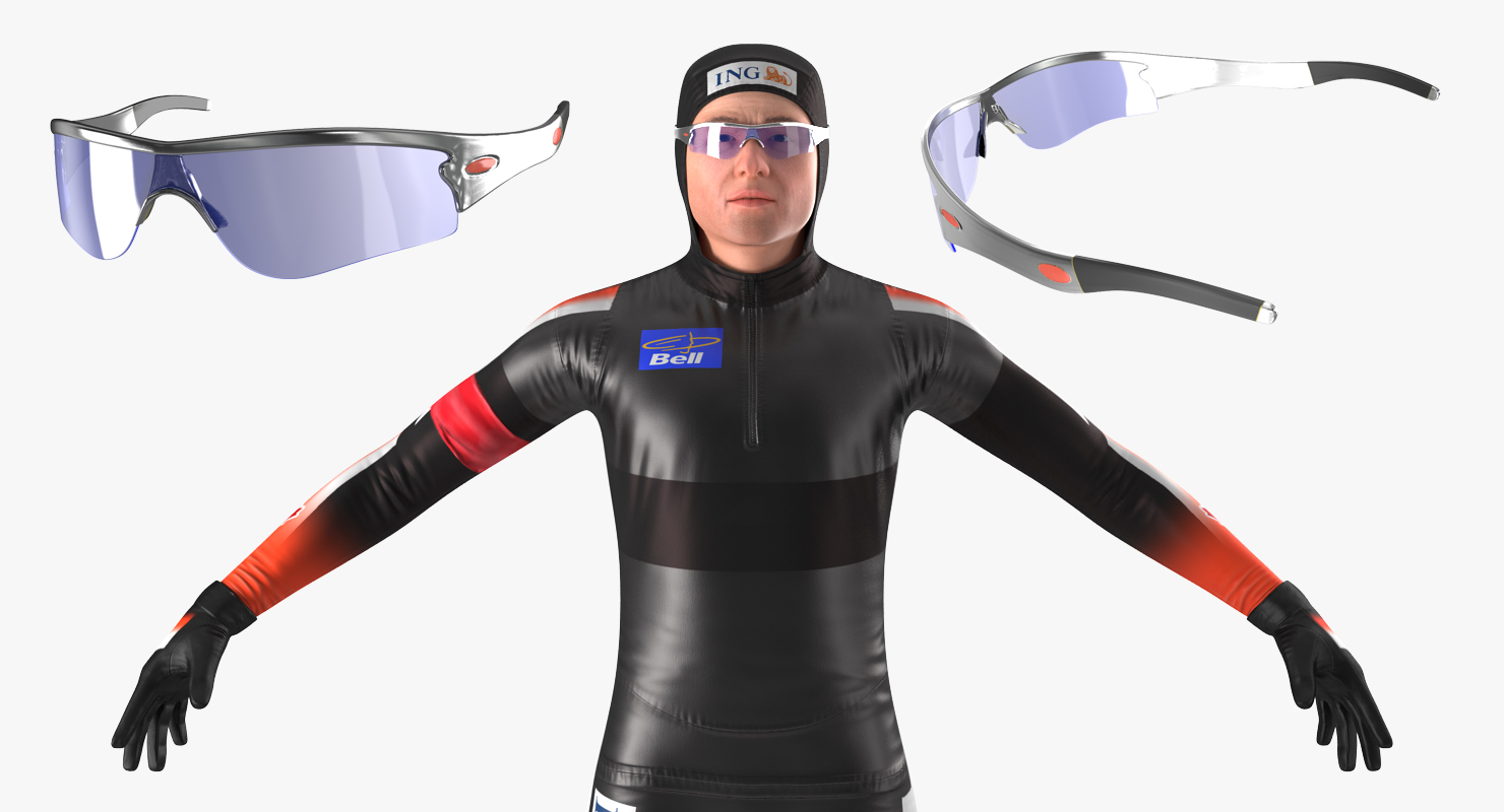 3D Speed Skater 2 Rigged
