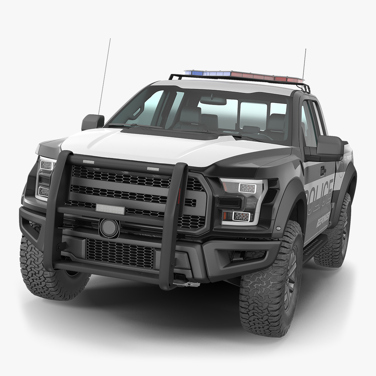 Police Pickup Truck Generic Simple Interior