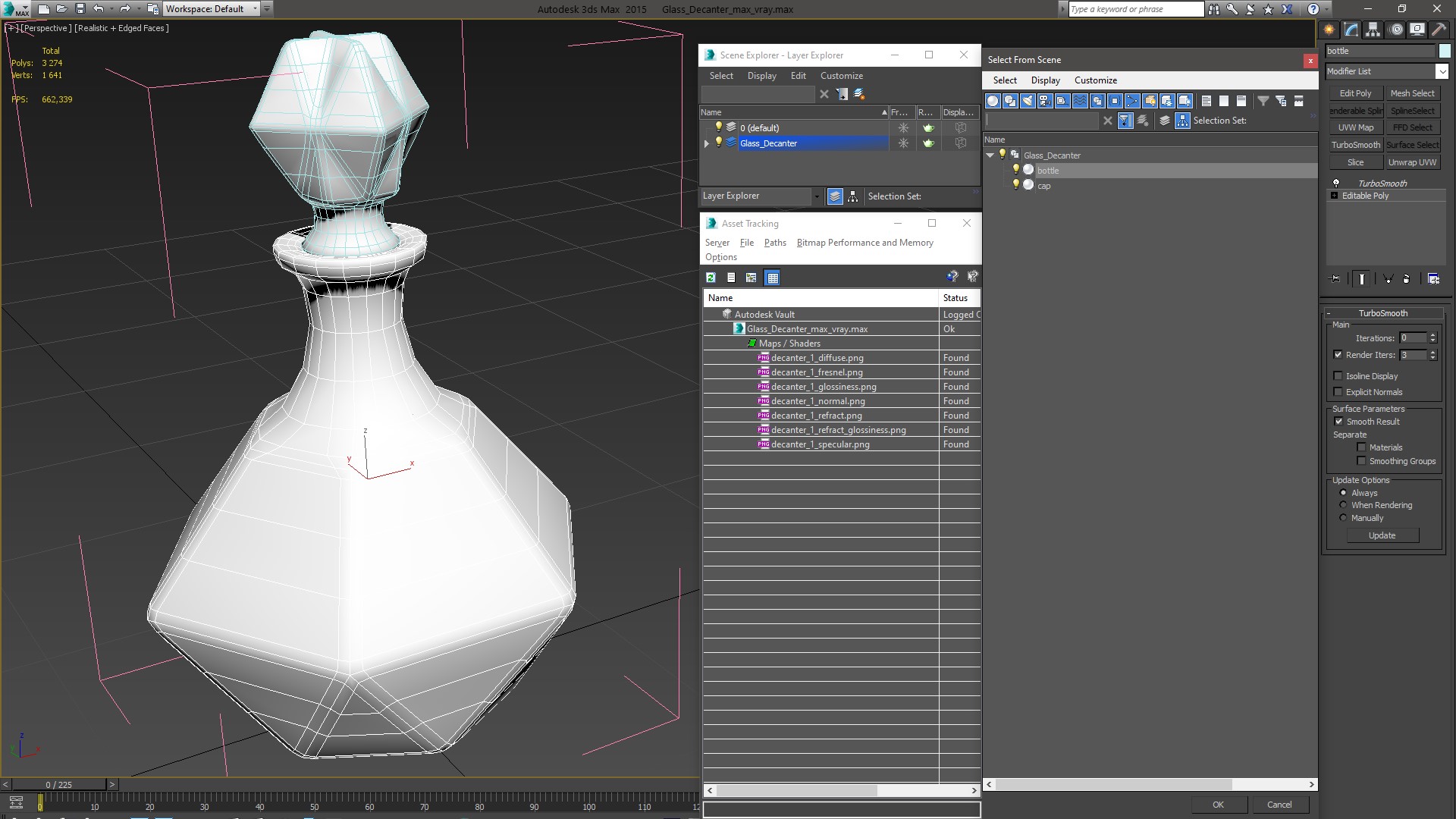 Glass Decanter 3D model