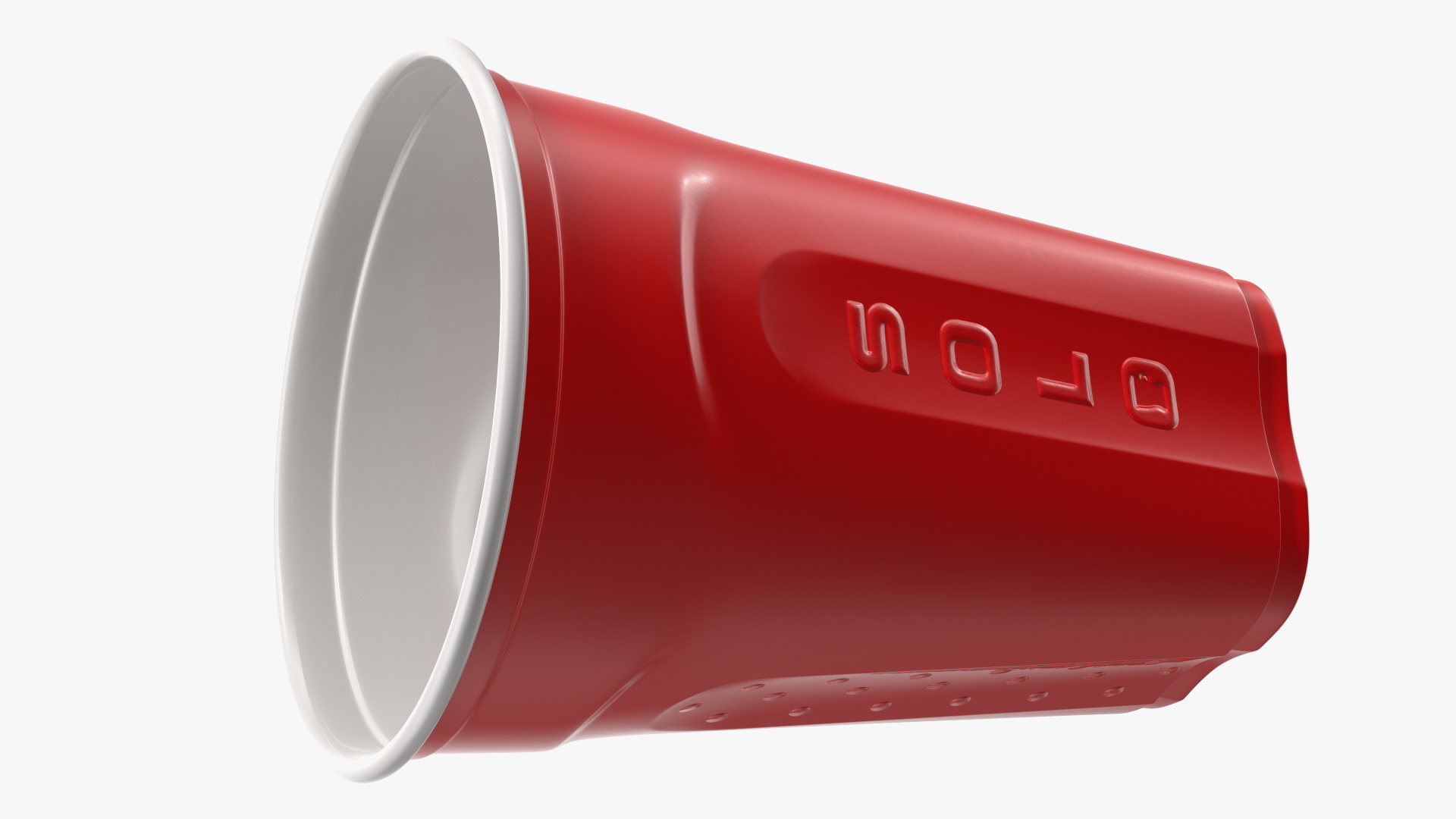 3D Solo Squared Plastic Cup Red model