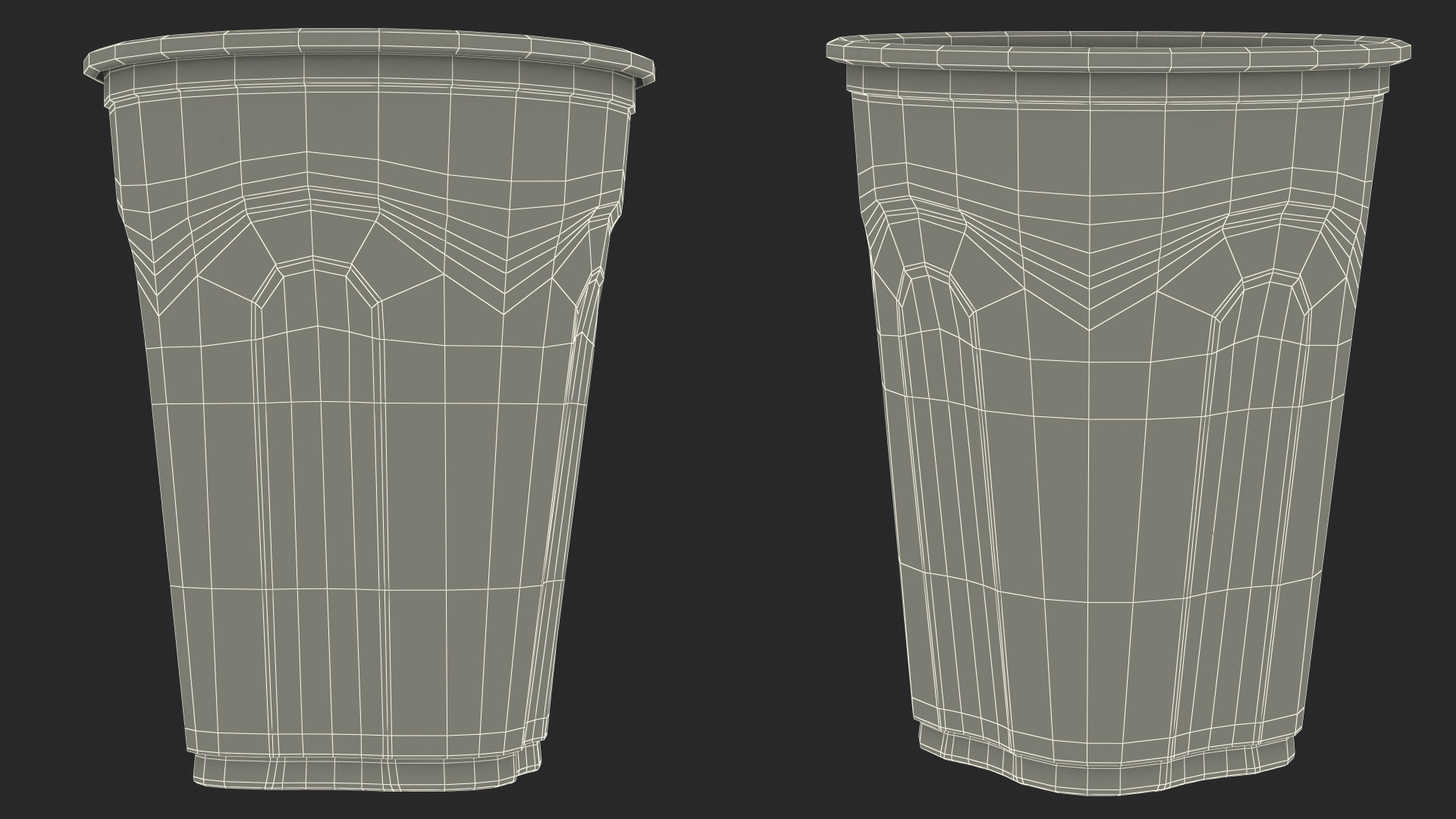 3D Solo Squared Plastic Cup Red model