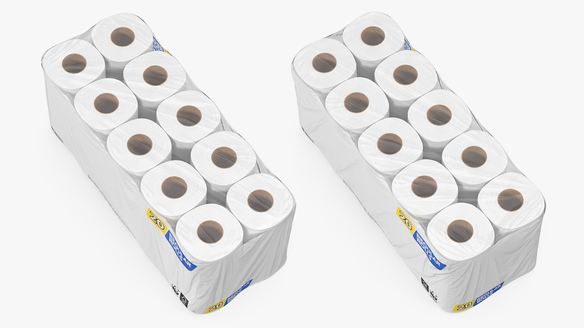 3D model Bath Tissue 20 Rolls Pack