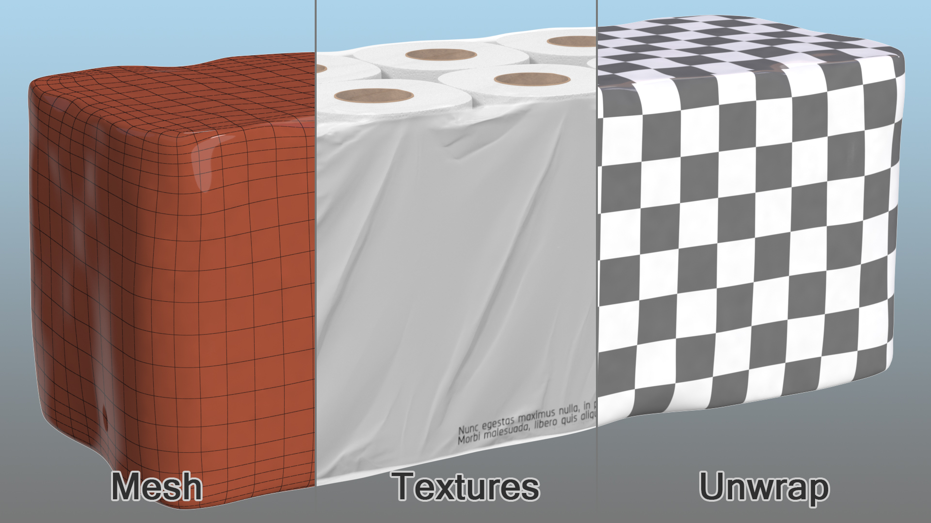 3D model Bath Tissue 20 Rolls Pack