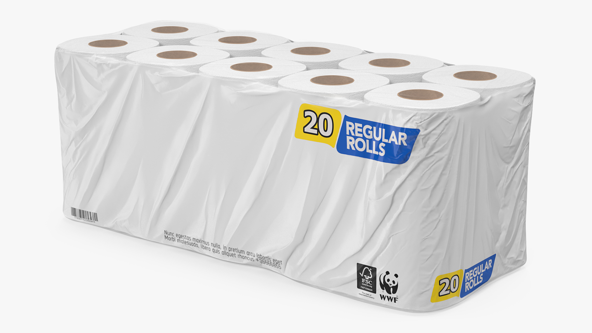 3D model Bath Tissue 20 Rolls Pack