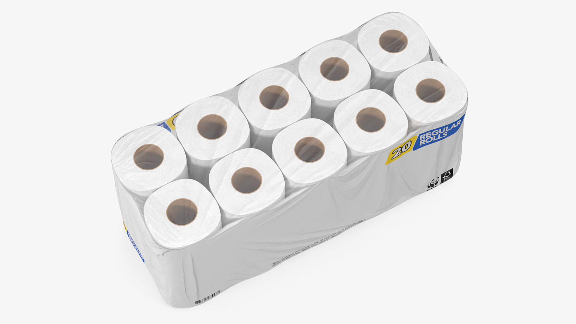 3D model Bath Tissue 20 Rolls Pack