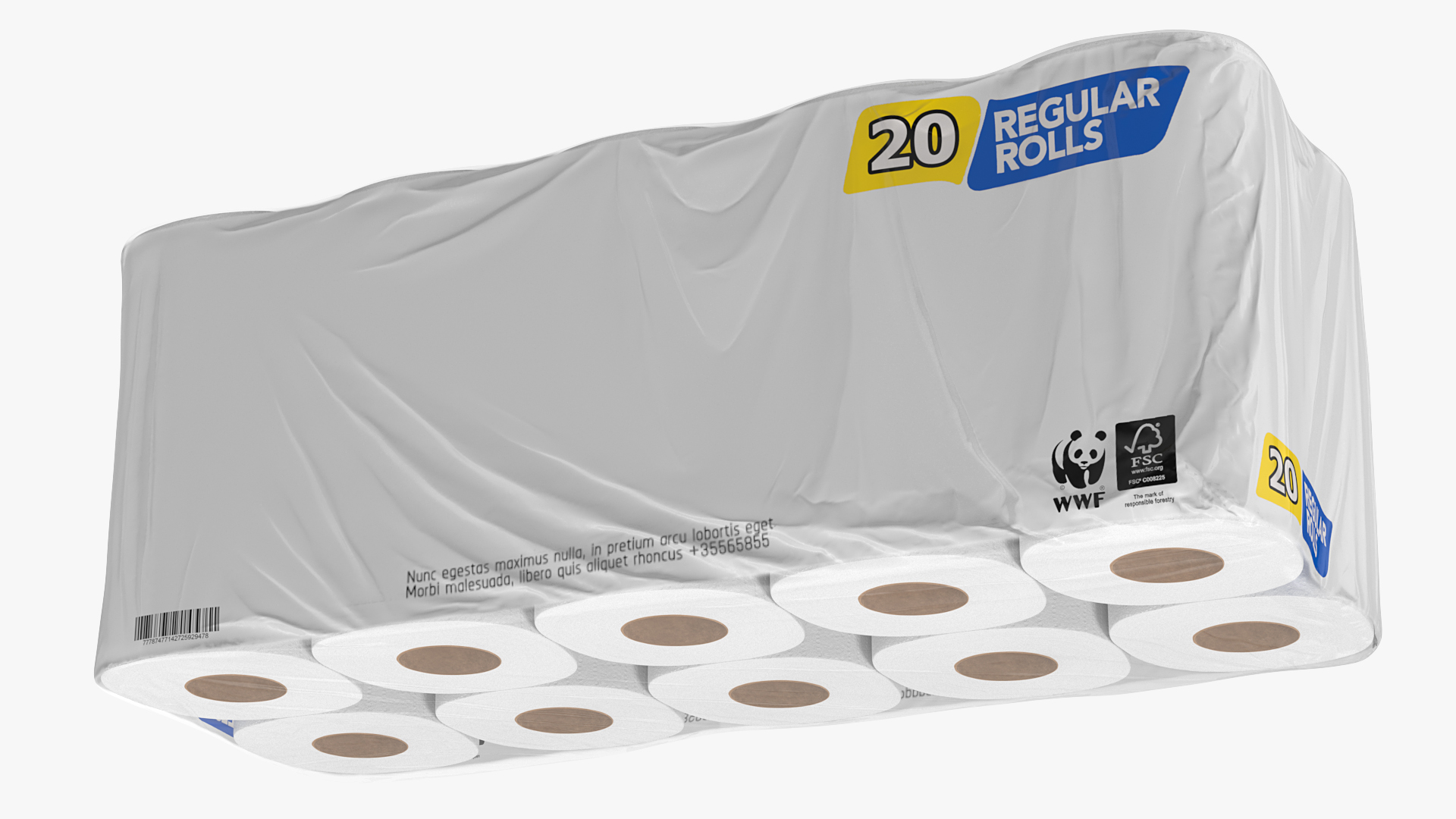 3D model Bath Tissue 20 Rolls Pack