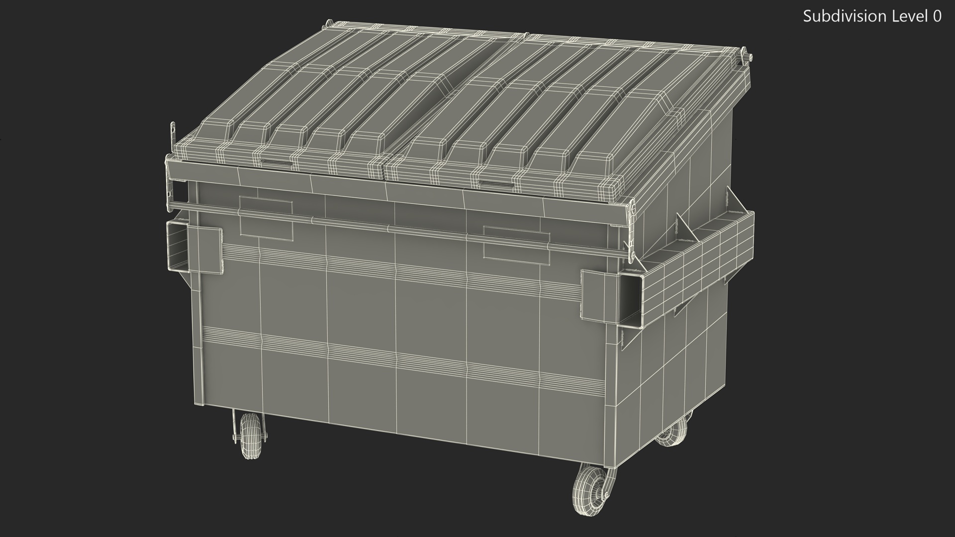3D model Industrial Waste Dumpster