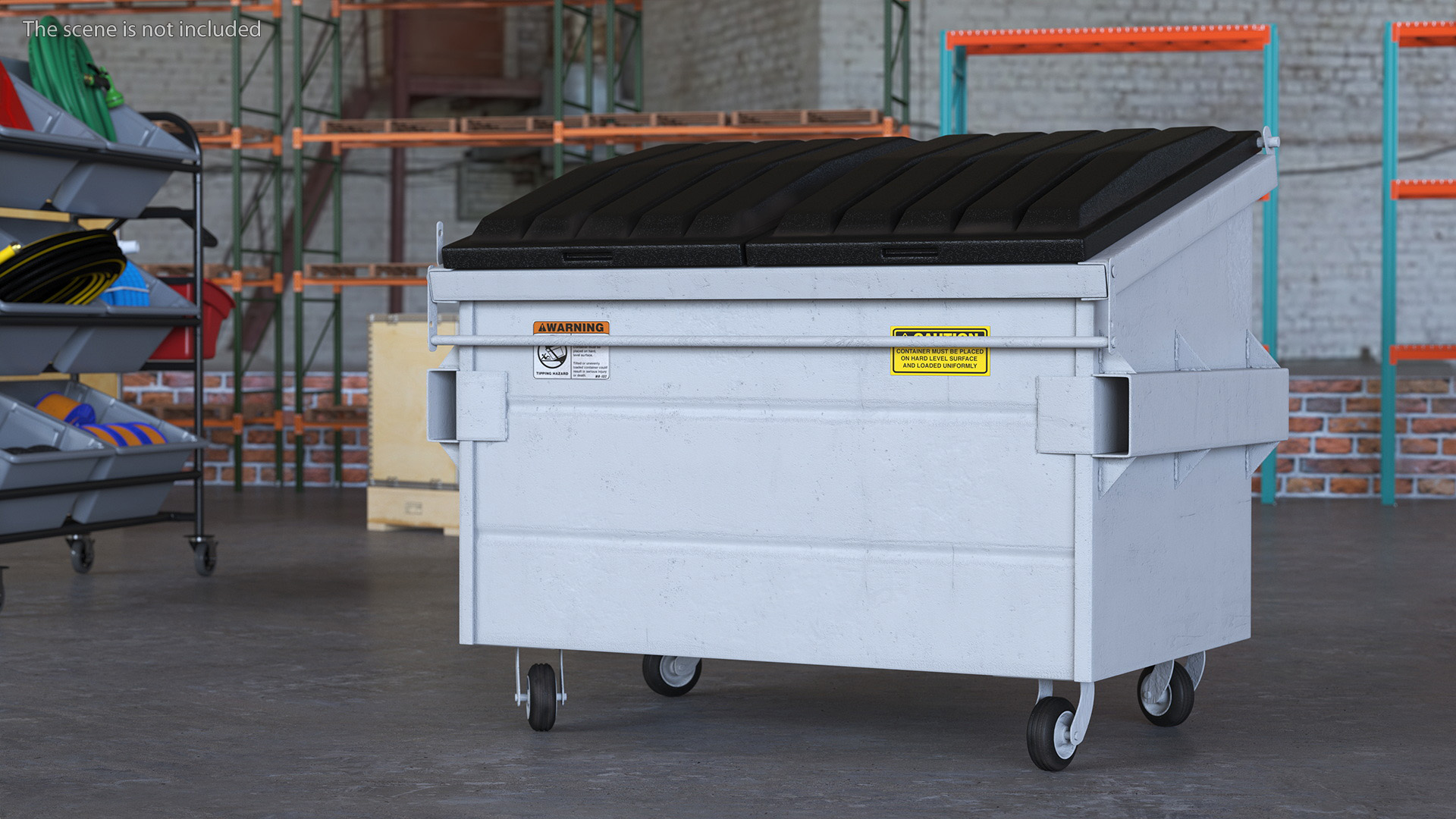 3D model Industrial Waste Dumpster