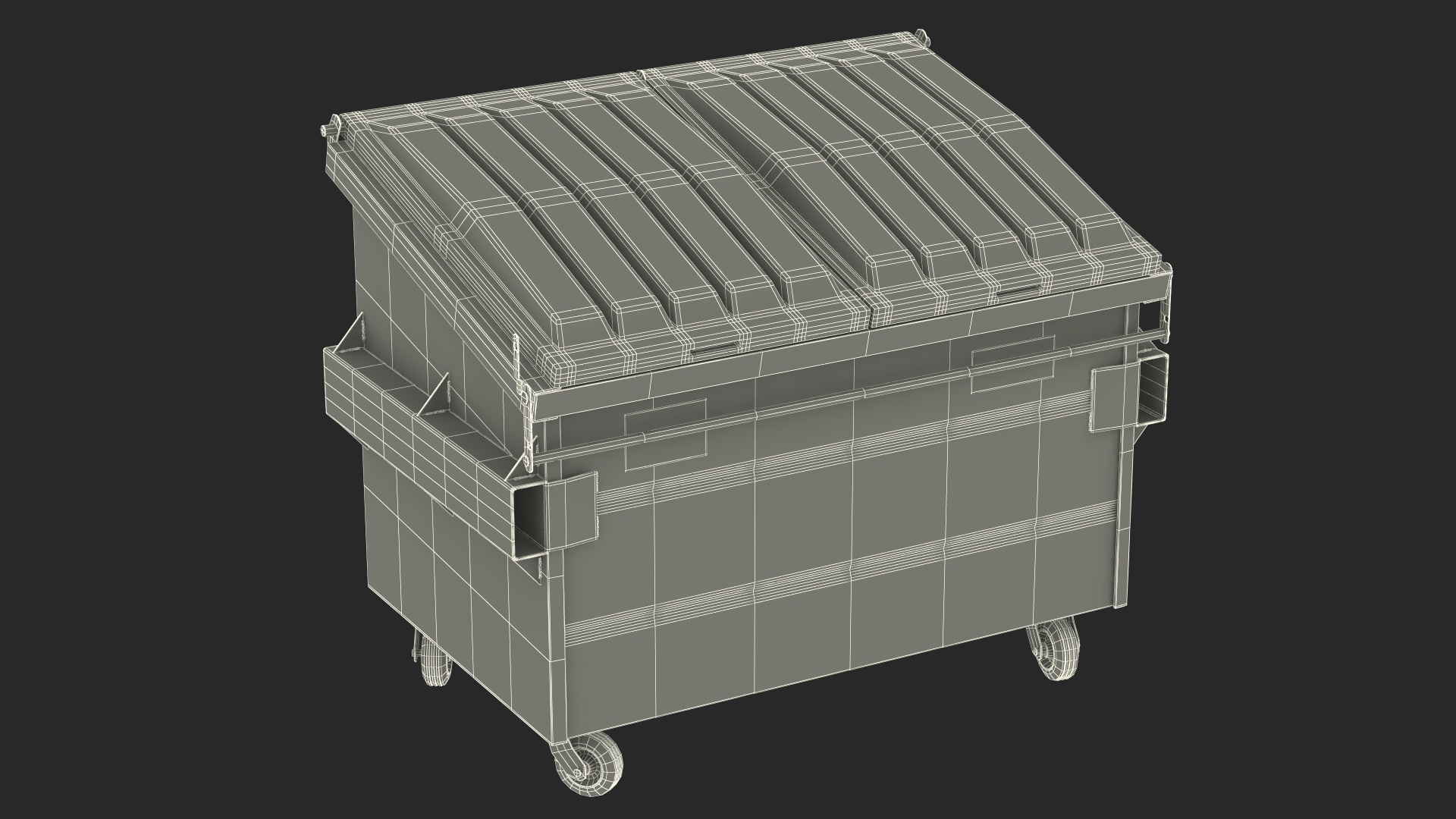 3D model Industrial Waste Dumpster