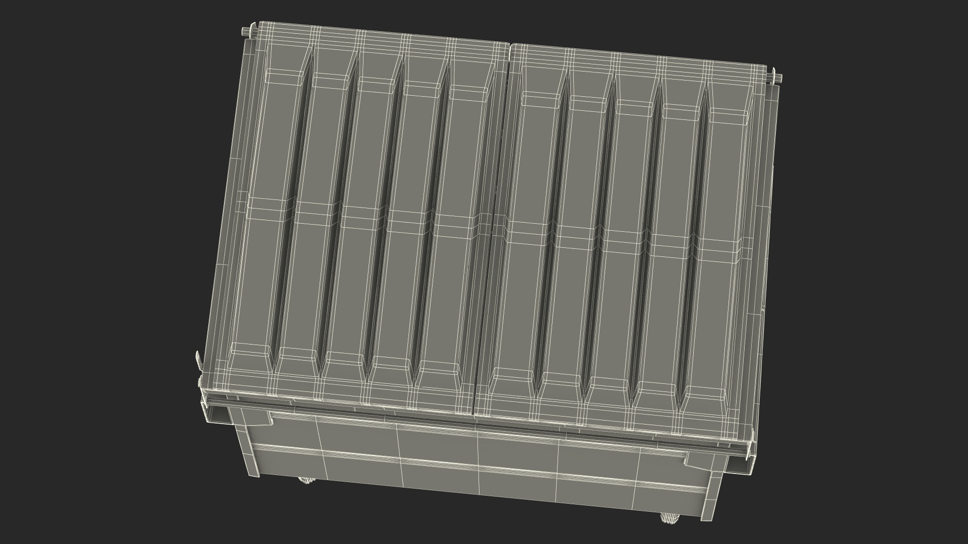 3D model Industrial Waste Dumpster