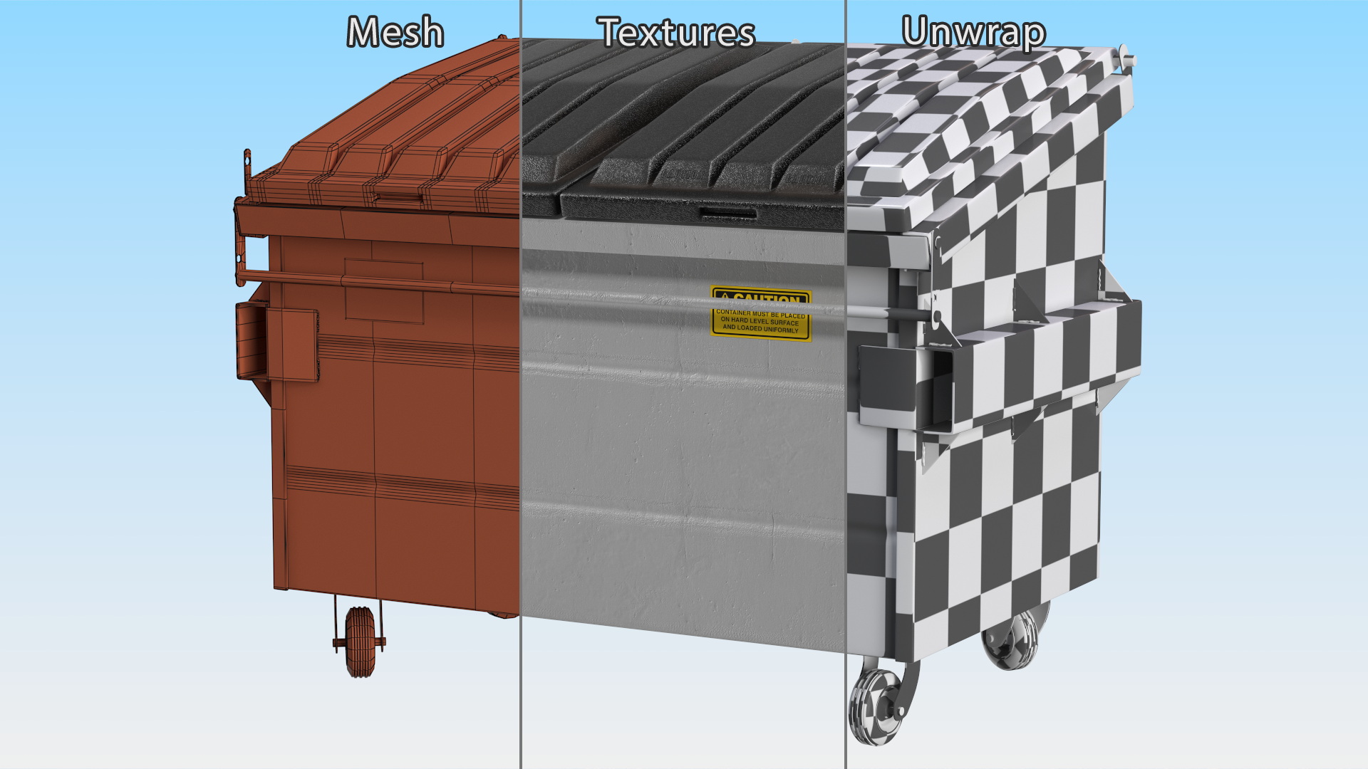 3D model Industrial Waste Dumpster