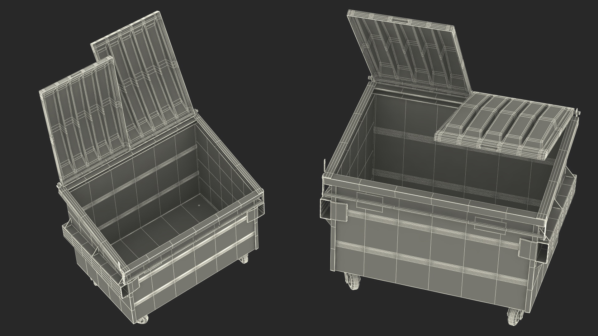 3D model Industrial Waste Dumpster