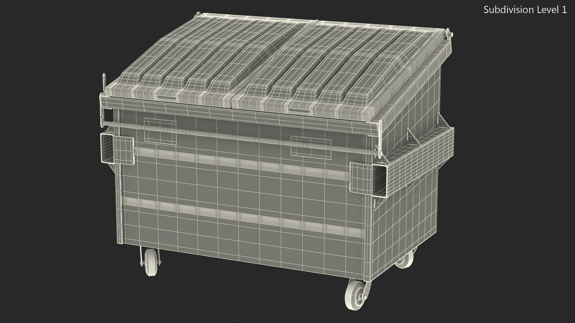 3D model Industrial Waste Dumpster
