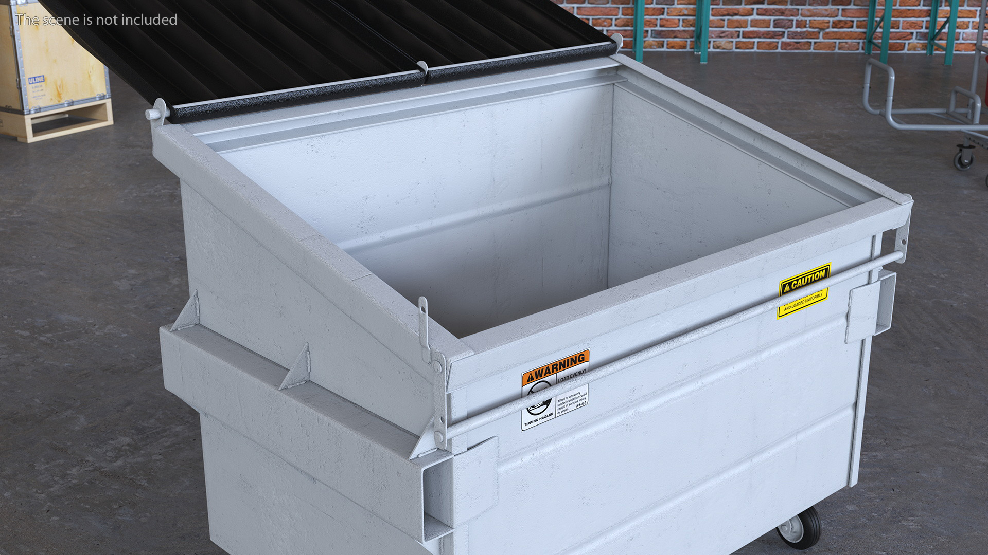 3D model Industrial Waste Dumpster