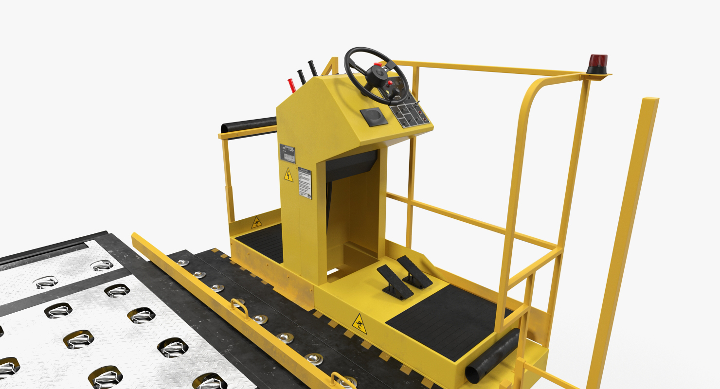 3D Aircraft Ground Support Lower Deck Loader Yellow model