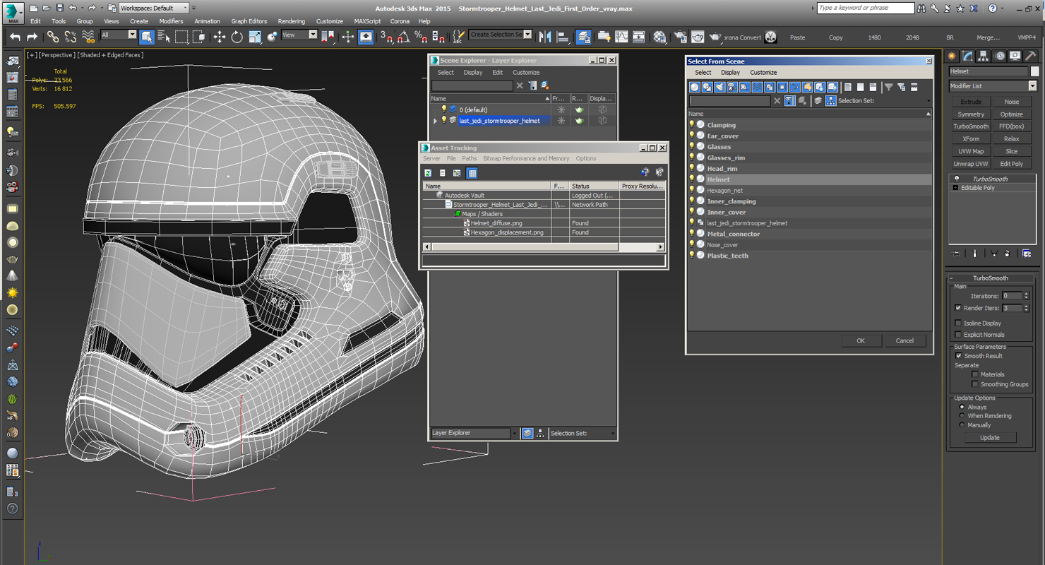 3D Stormtrooper Helmet Last Jedi First Order