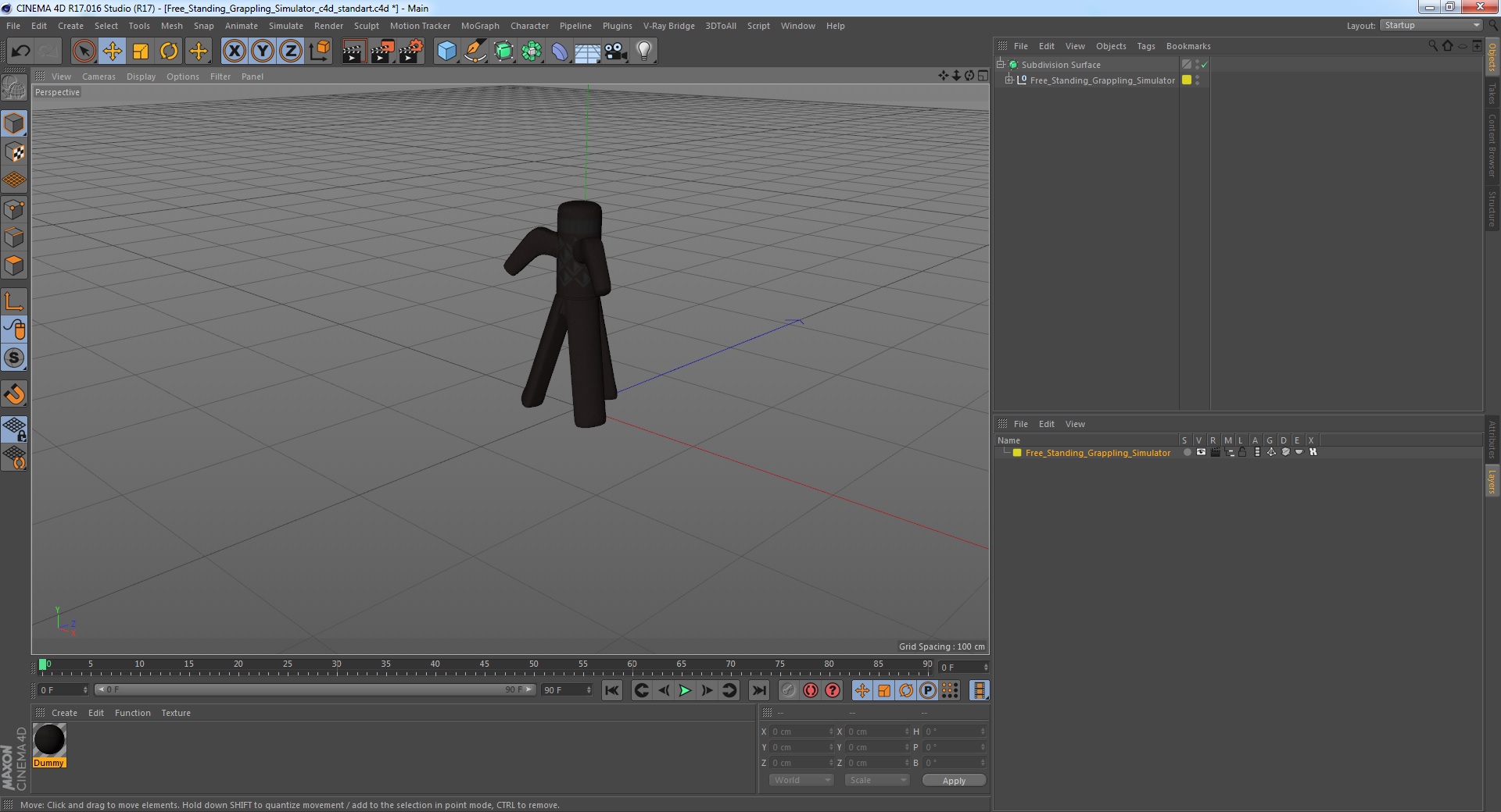 3D Free Standing Grappling Simulator model