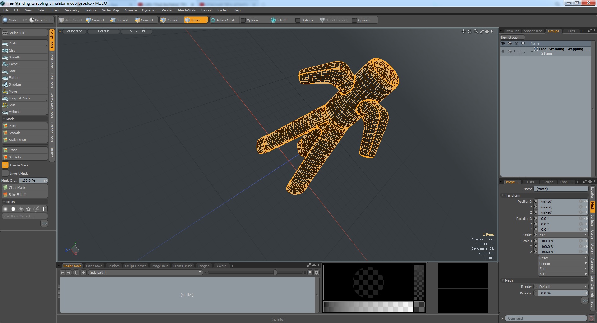 3D Free Standing Grappling Simulator model