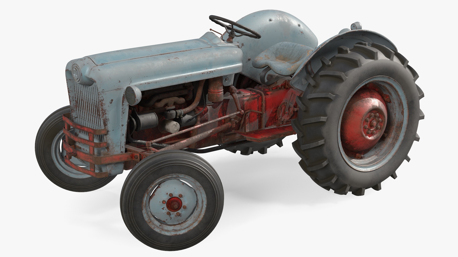 3D model Ford NAA Golden Jubilee 1953 Vintage Tractor Old Rigged