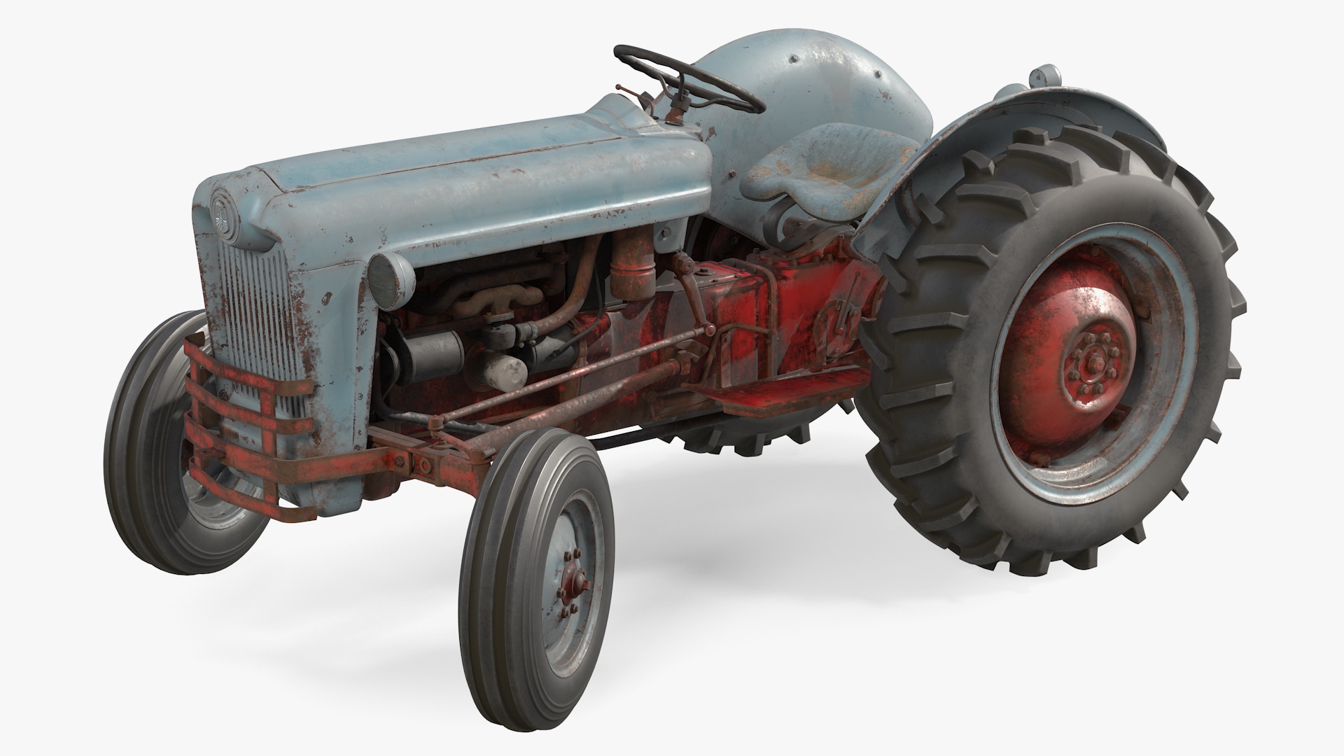 3D model Ford NAA Golden Jubilee 1953 Vintage Tractor Old Rigged