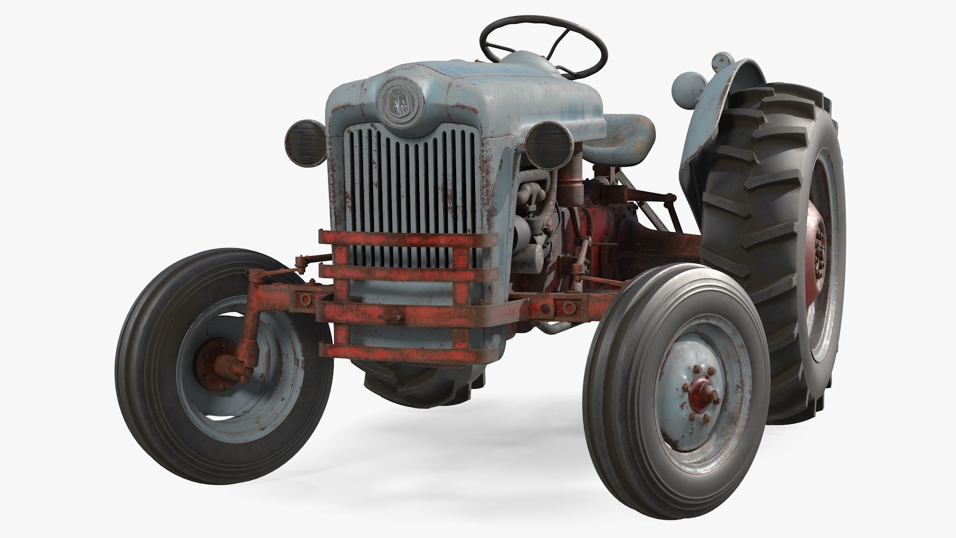 3D model Ford NAA Golden Jubilee 1953 Vintage Tractor Old Rigged