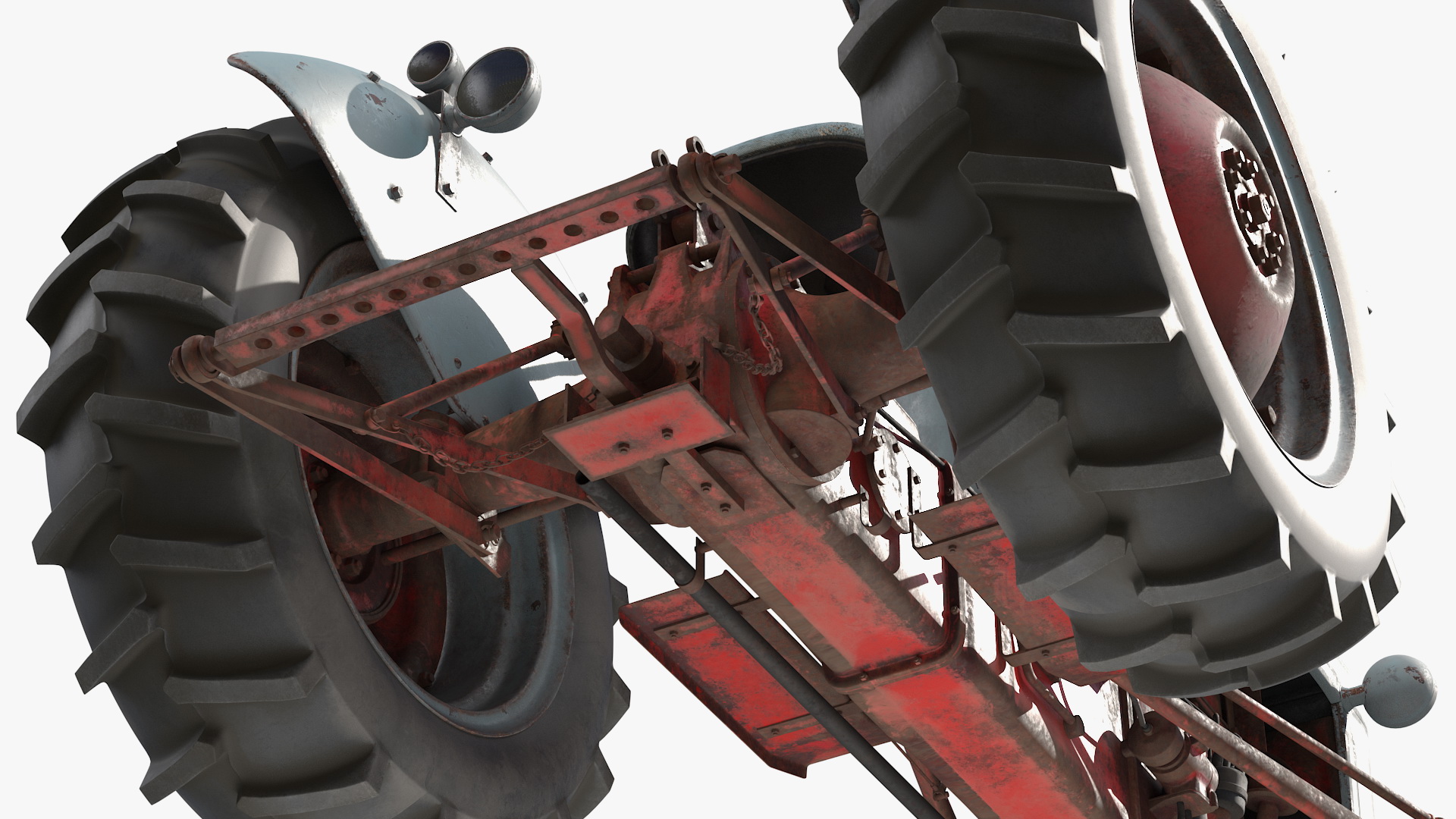 3D model Ford NAA Golden Jubilee 1953 Vintage Tractor Old Rigged