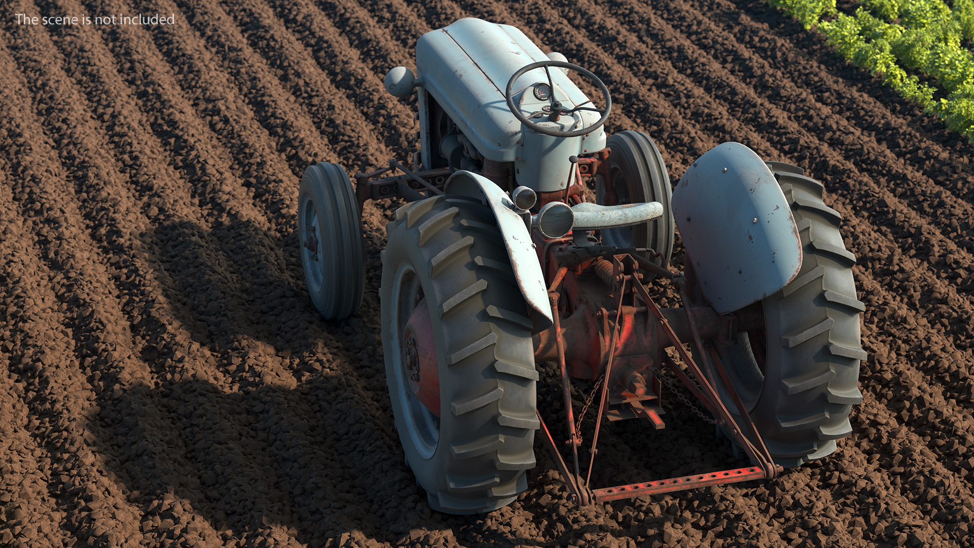 3D model Ford NAA Golden Jubilee 1953 Vintage Tractor Old Rigged