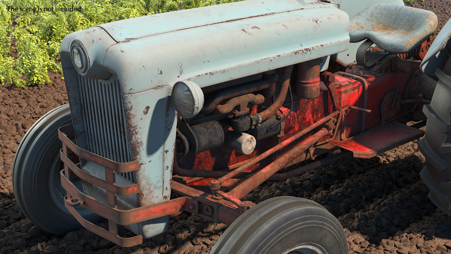 3D model Ford NAA Golden Jubilee 1953 Vintage Tractor Old Rigged
