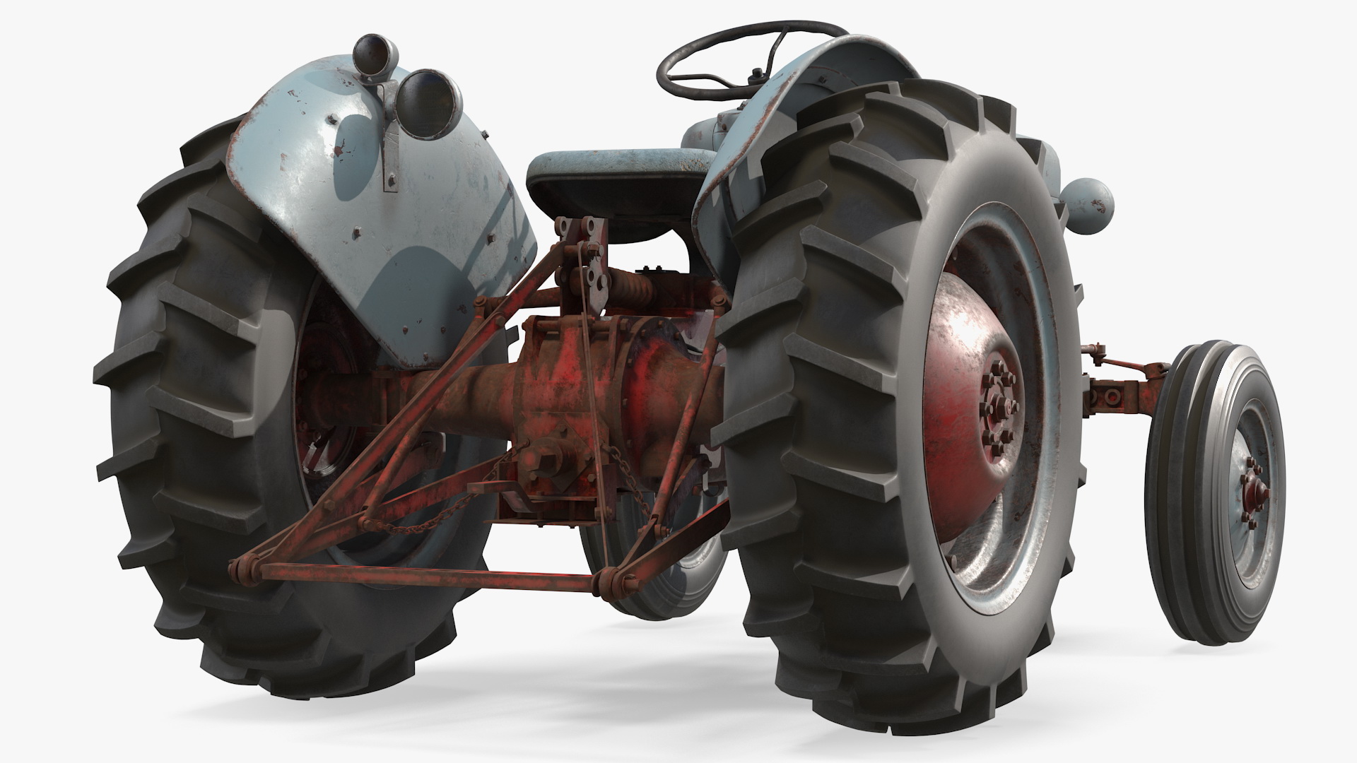 3D model Ford NAA Golden Jubilee 1953 Vintage Tractor Old Rigged