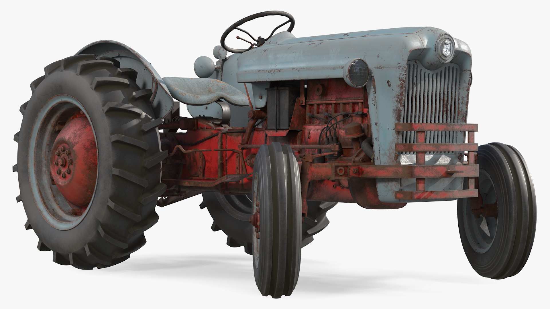 3D model Ford NAA Golden Jubilee 1953 Vintage Tractor Old Rigged