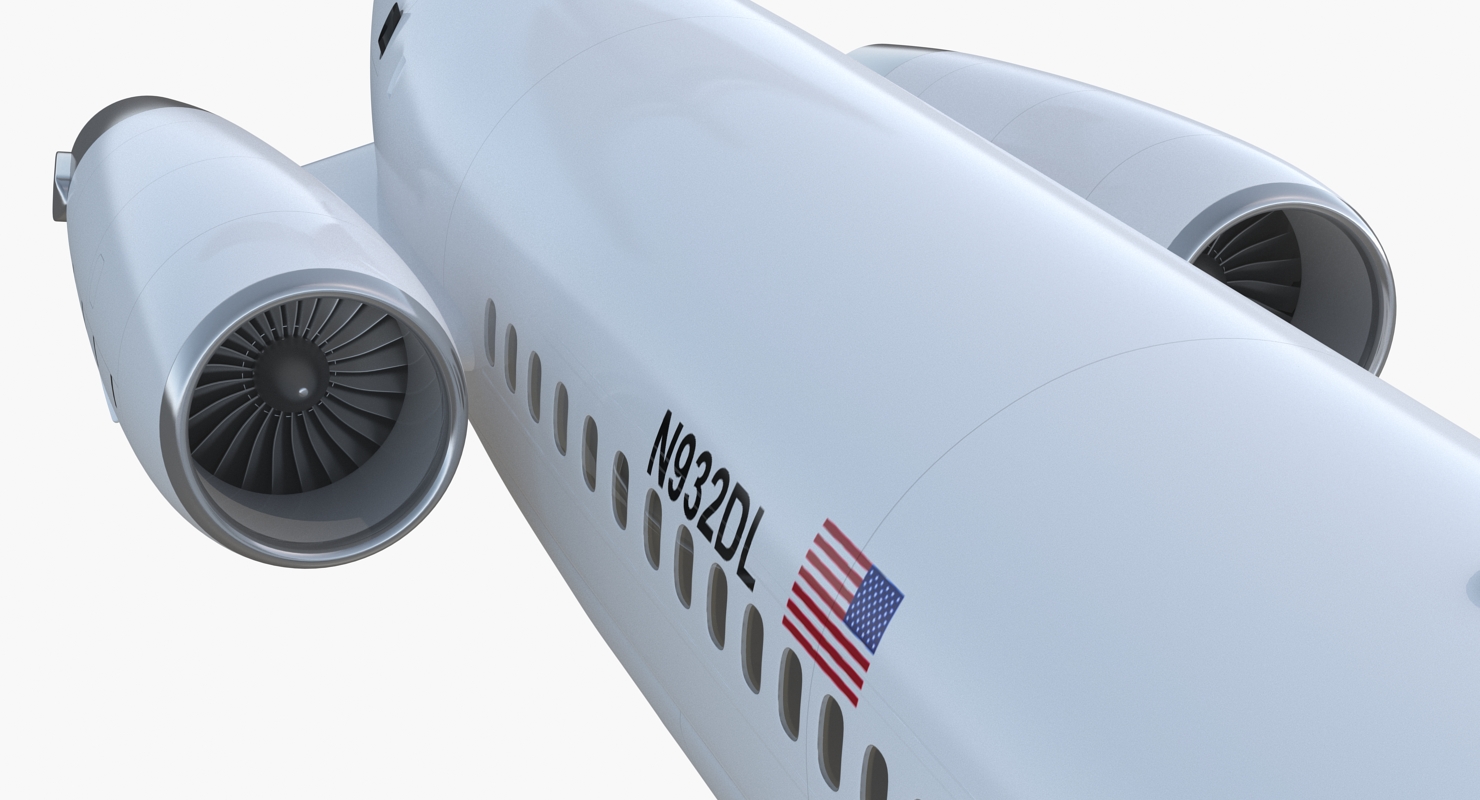 3D model McDonnell Douglas MD88 Delta Rigged