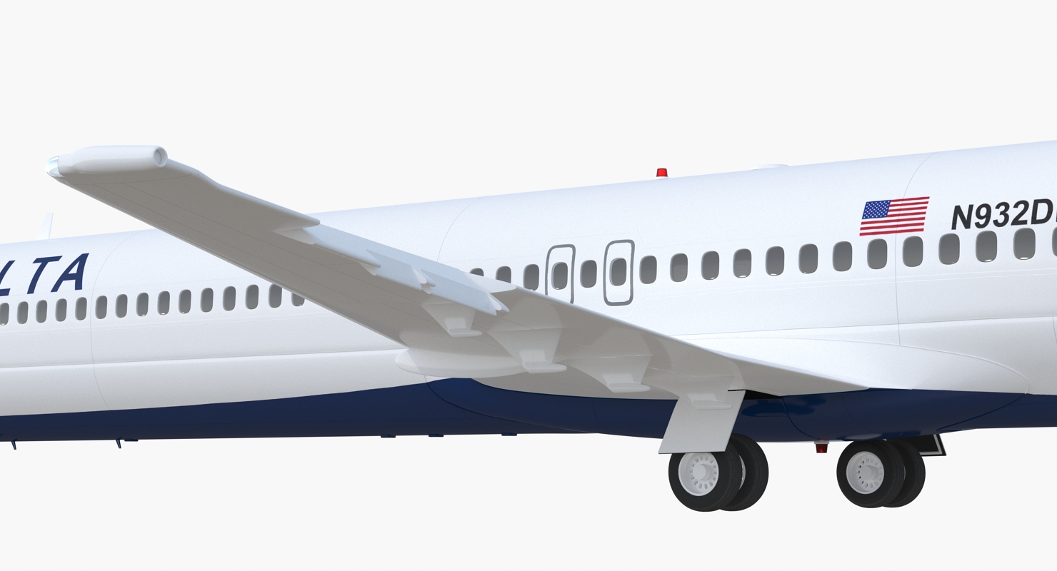 3D model McDonnell Douglas MD88 Delta Rigged