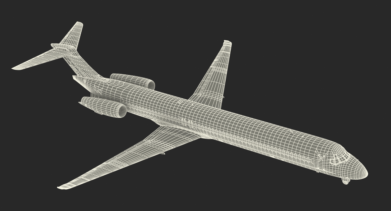 3D model McDonnell Douglas MD88 Delta Rigged