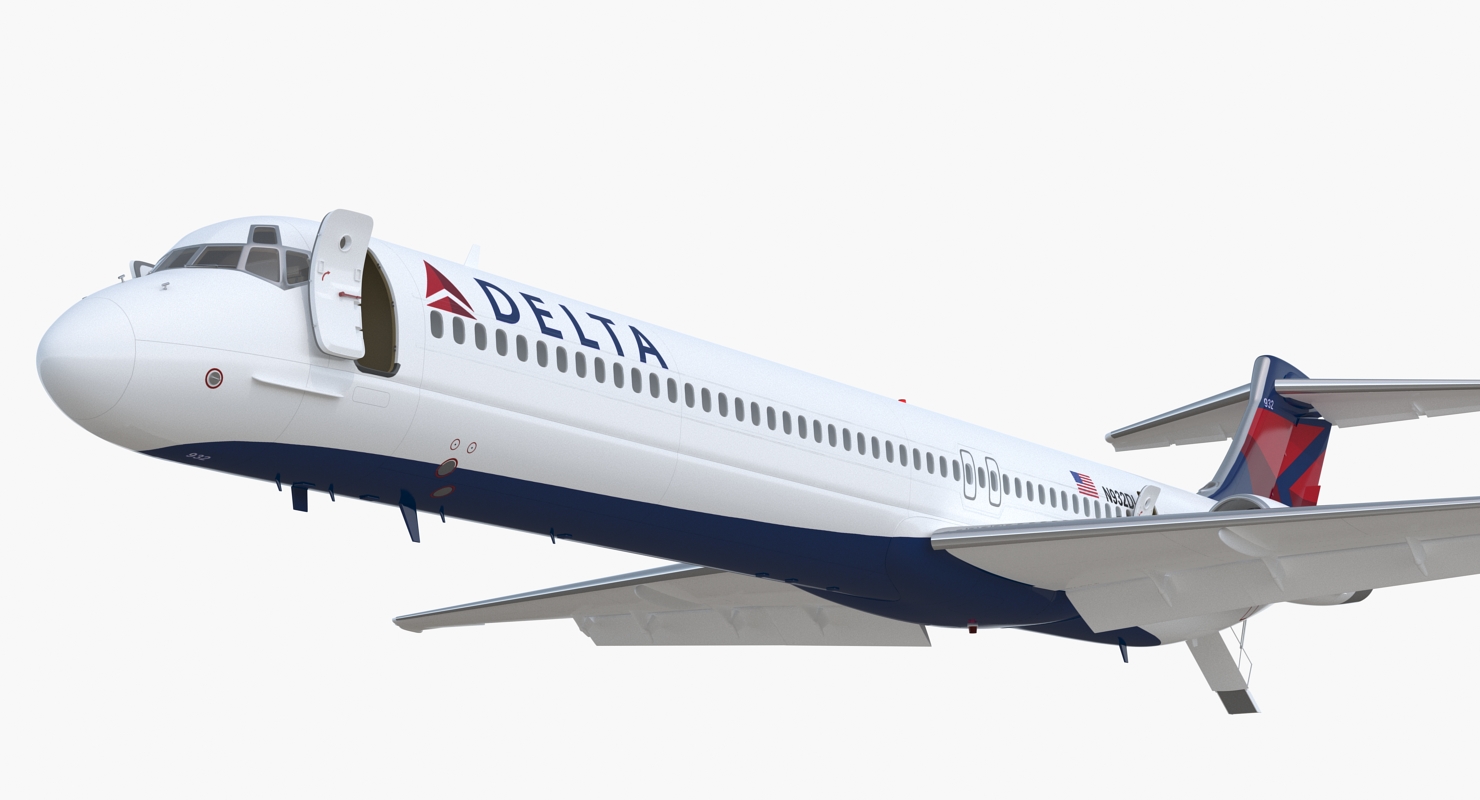 3D model McDonnell Douglas MD88 Delta Rigged