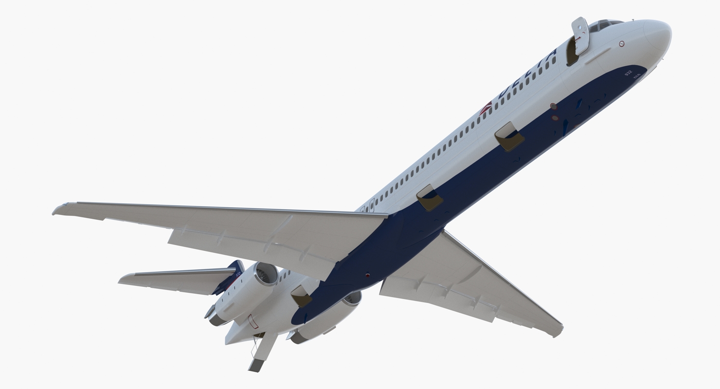 3D model McDonnell Douglas MD88 Delta Rigged