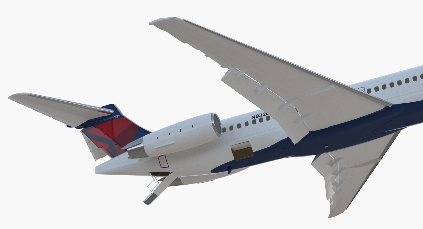 3D model McDonnell Douglas MD88 Delta Rigged