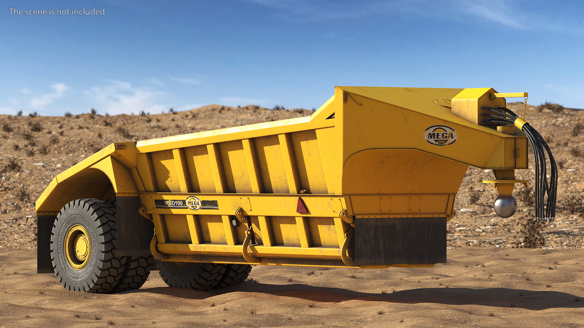 Mega Bottom Dump Trailer MBD100 Dirty 3D