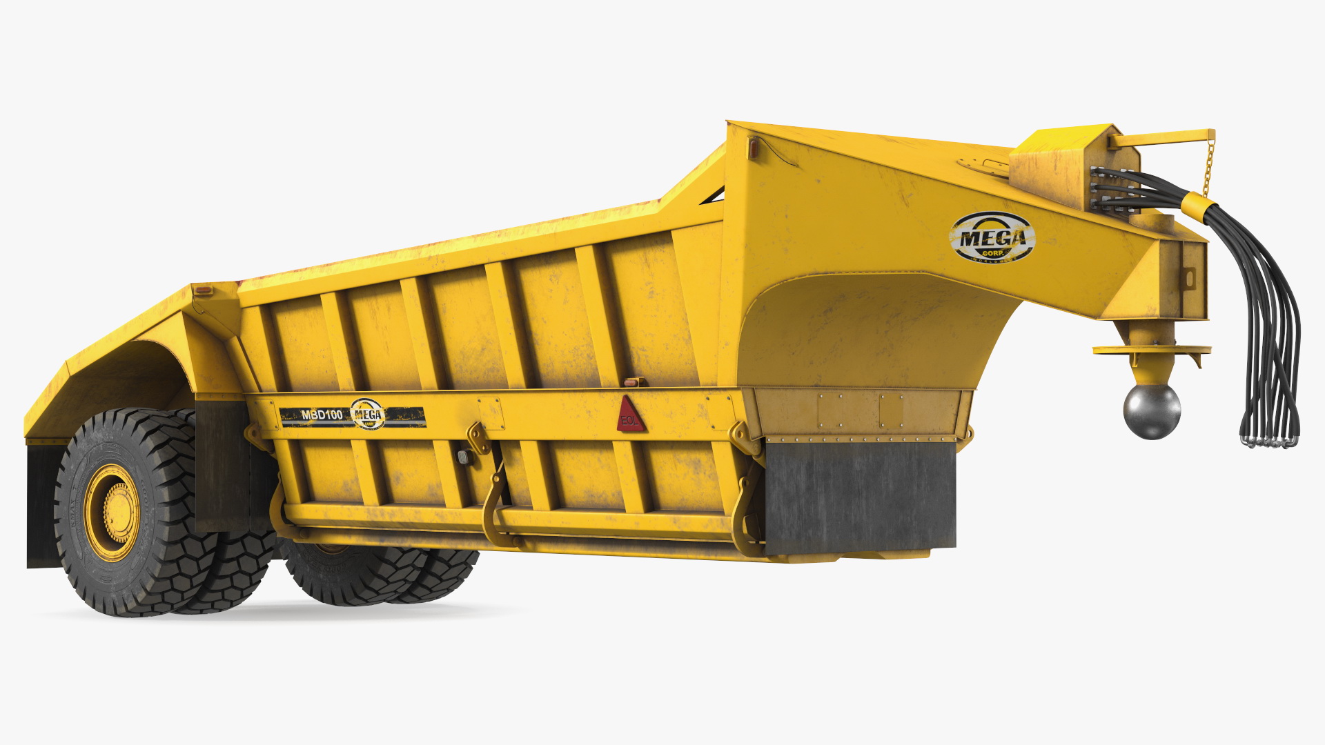 Mega Bottom Dump Trailer MBD100 Dirty 3D