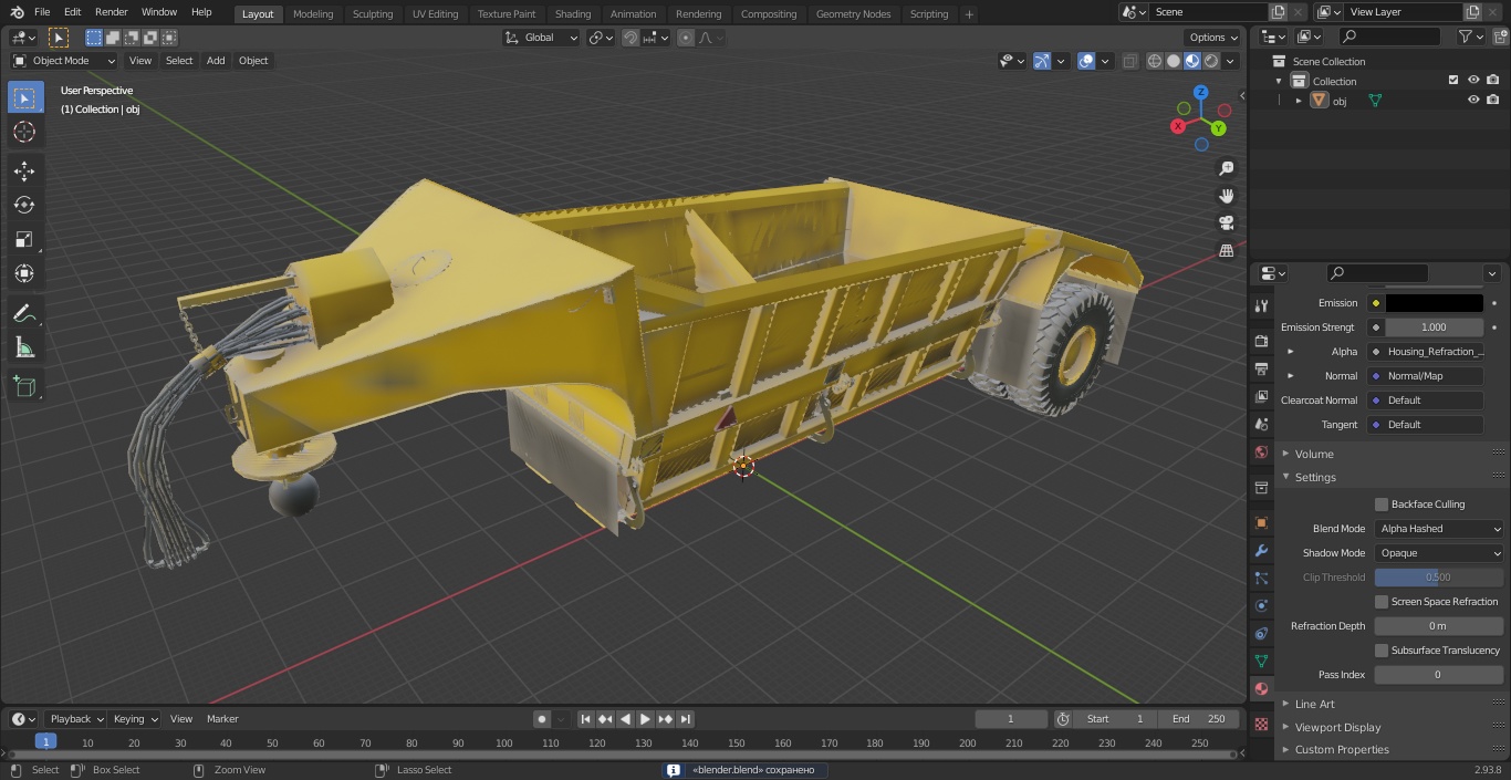 Mega Bottom Dump Trailer MBD100 Dirty 3D