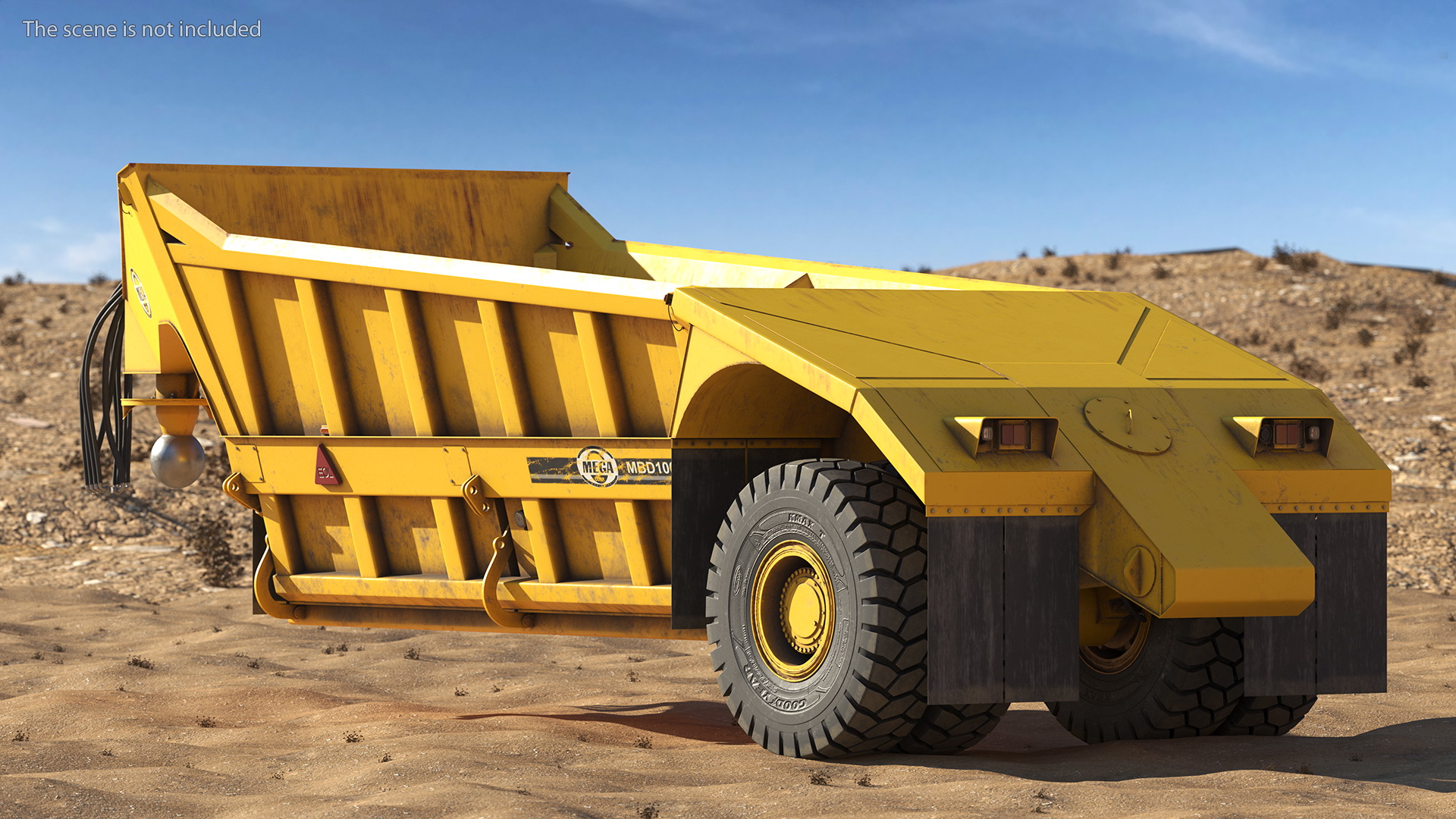 Mega Bottom Dump Trailer MBD100 Dirty 3D