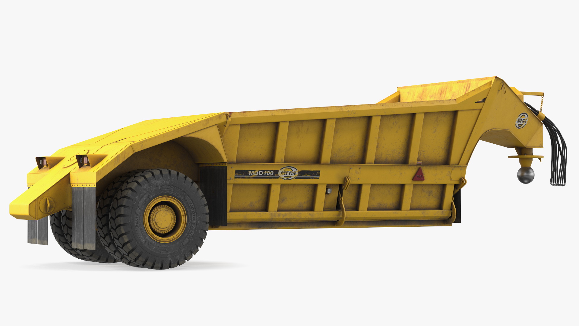 Mega Bottom Dump Trailer MBD100 Dirty 3D