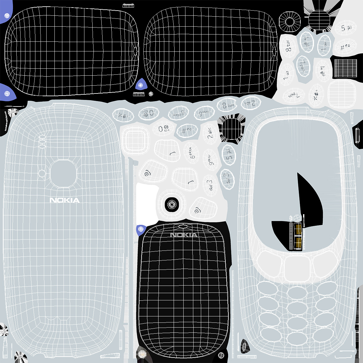 Nokia 3310 New Grey 3D model