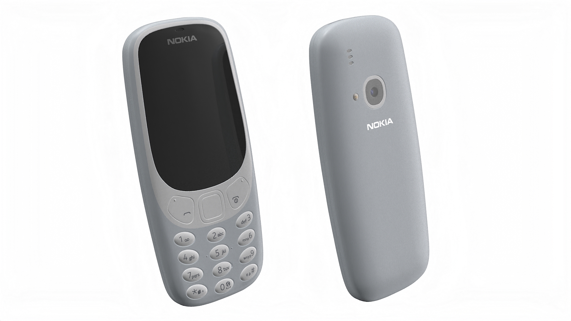 Nokia 3310 New Grey 3D model