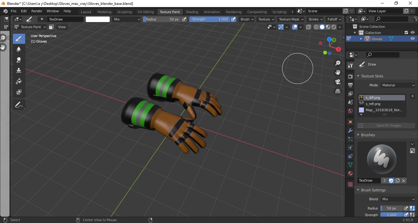 3D model Gloves