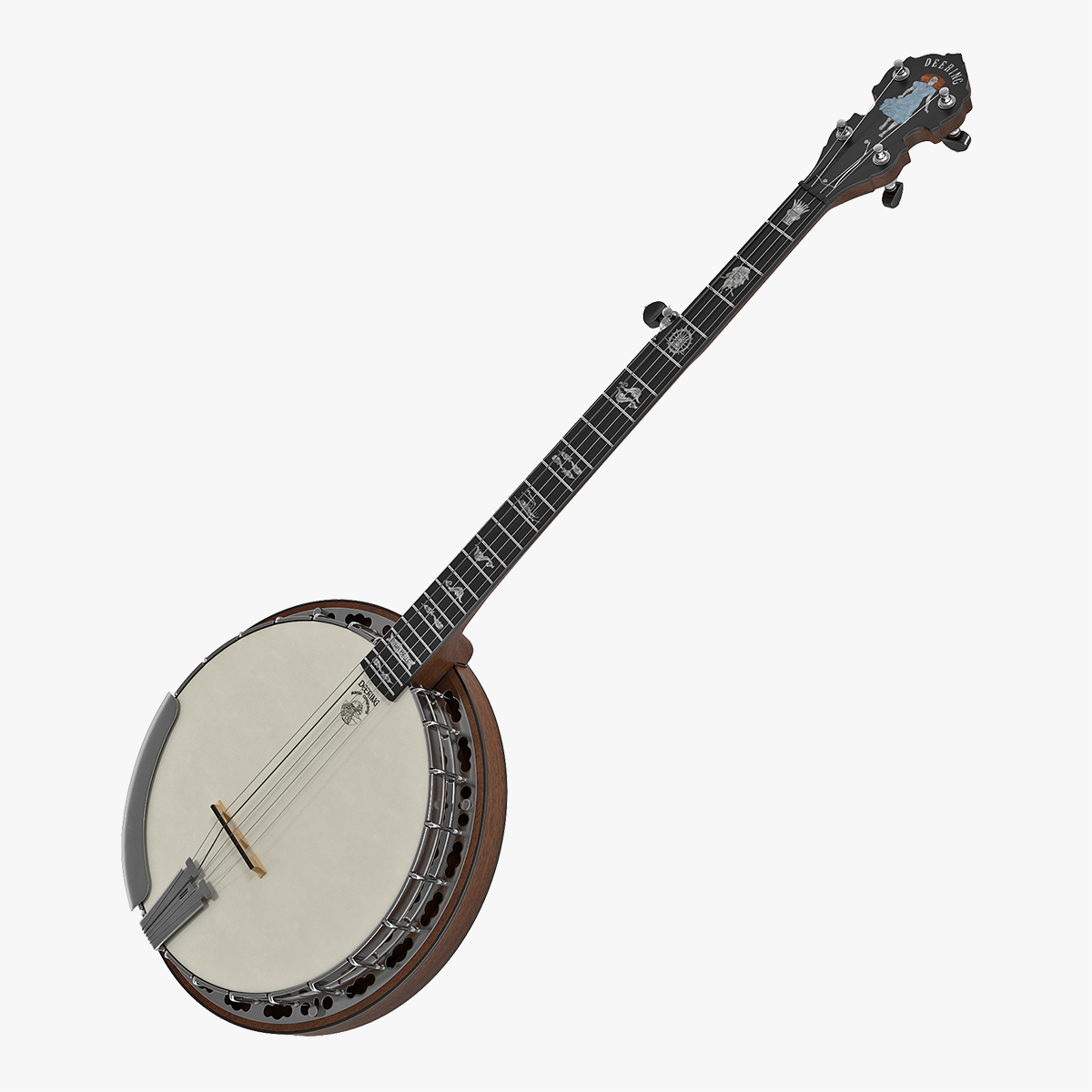 Julia Belle 5 String Banjo 3D Model, view 3