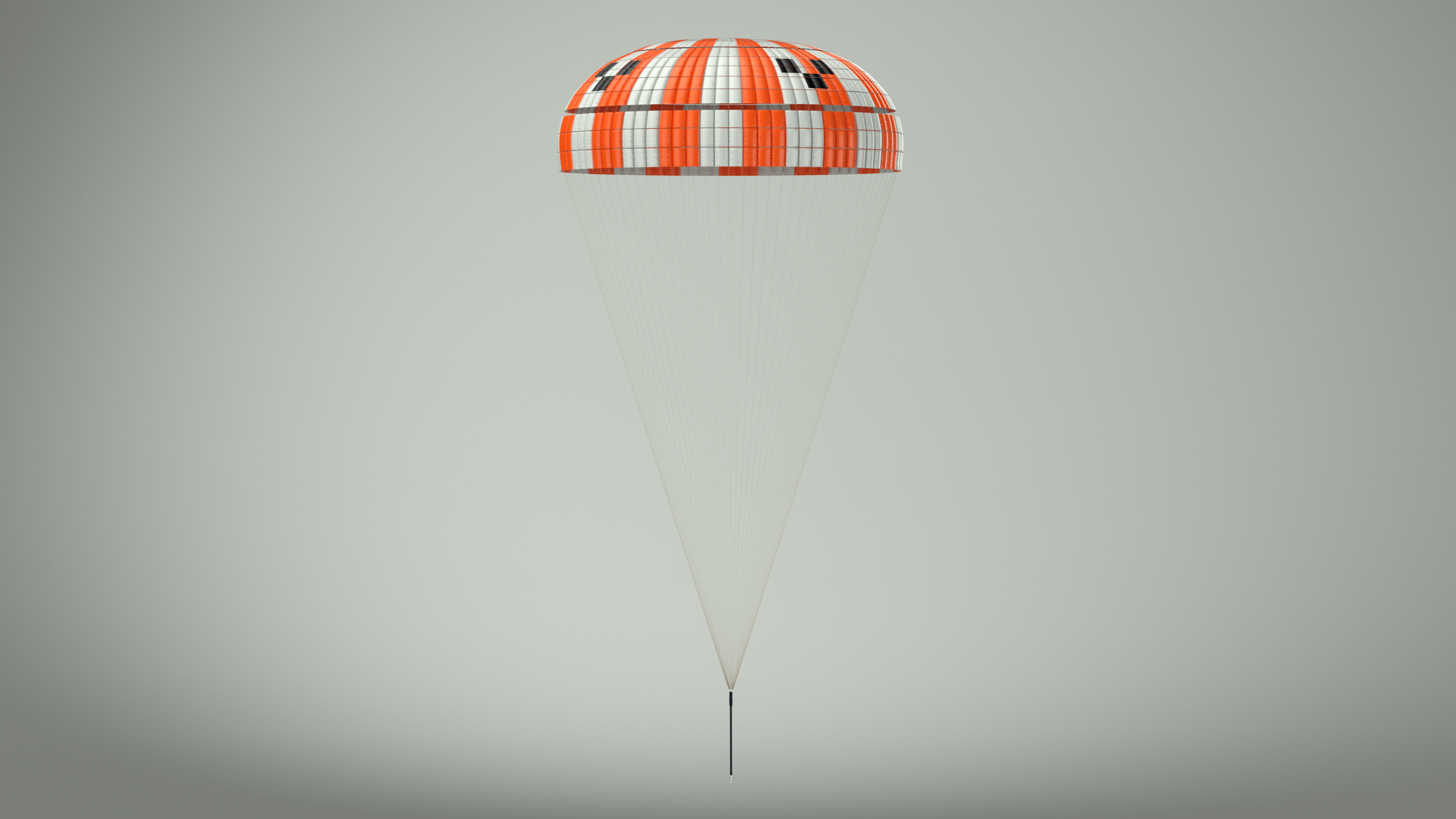 3D Capsule Single Parachute Orange