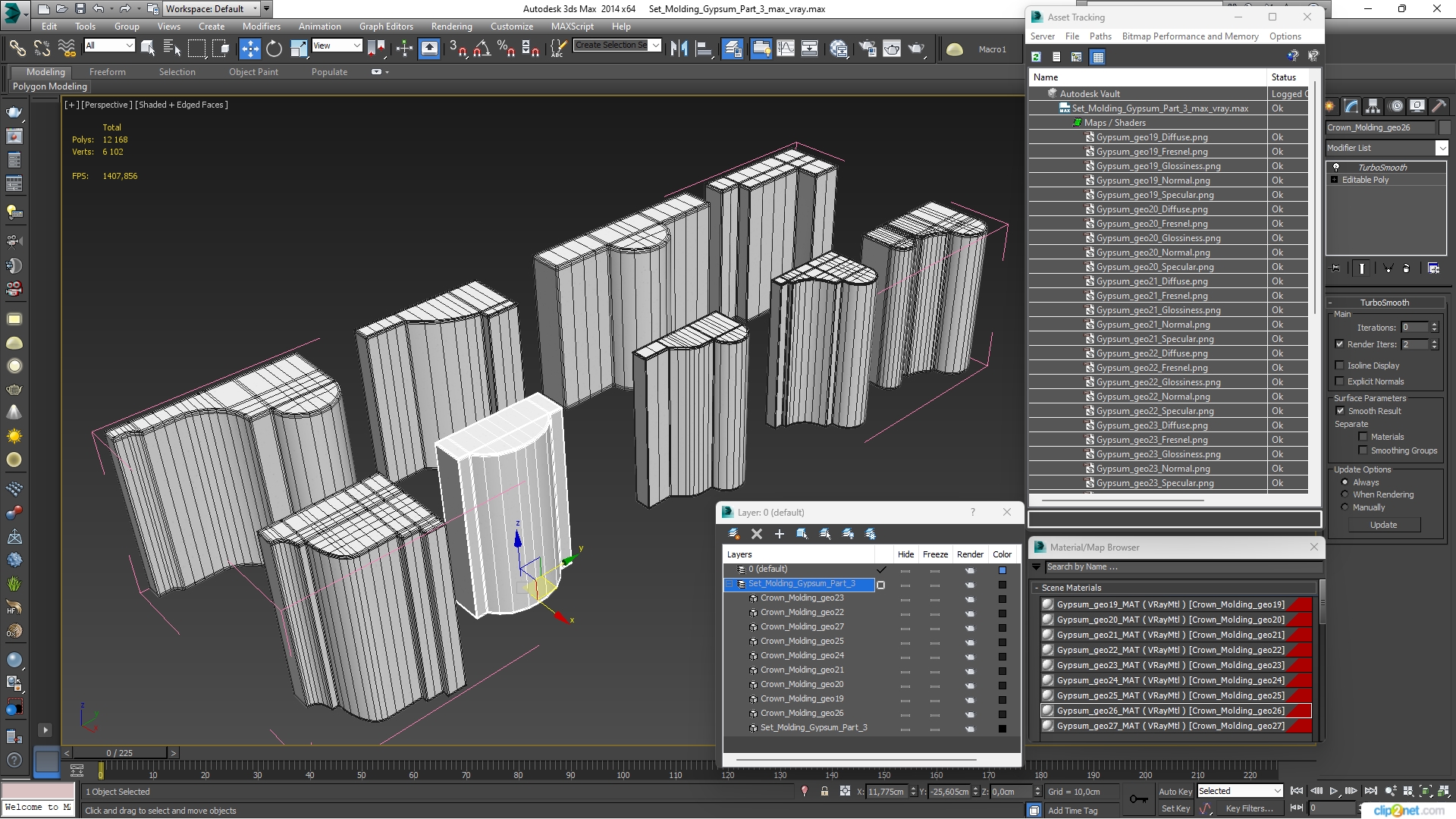 3D model Set Molding Gypsum Part 3