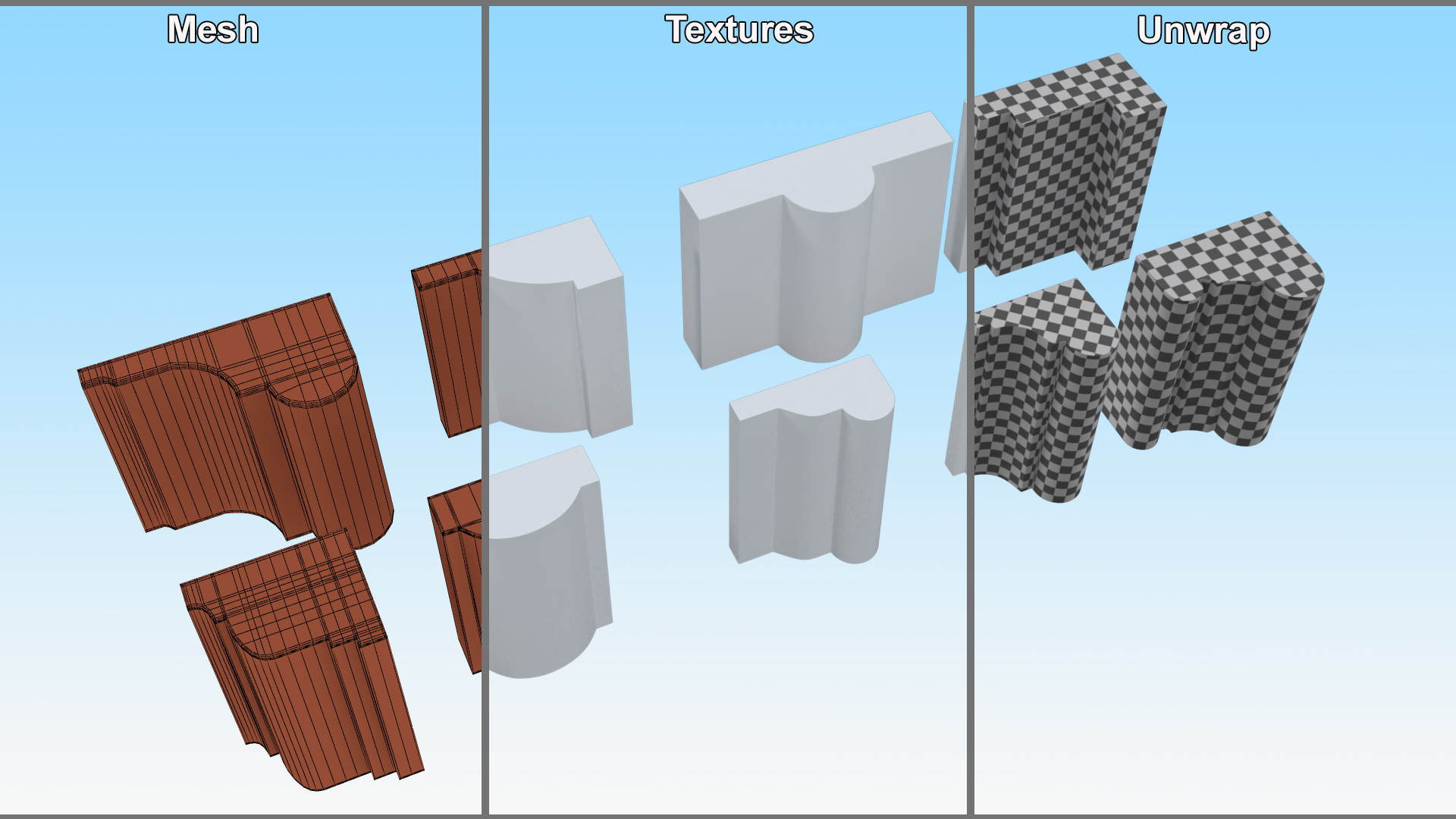 3D model Set Molding Gypsum Part 3