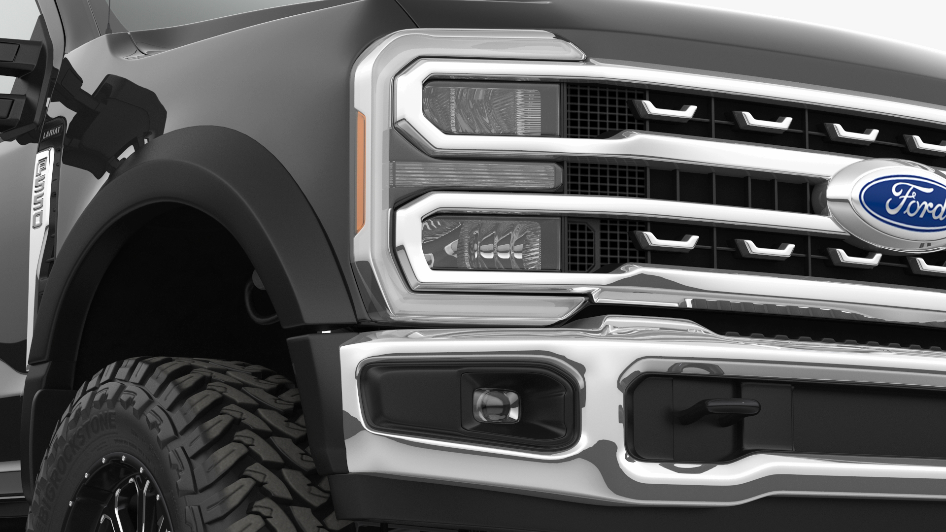 3D Ford Super Duty F-550 2023 Lift Kit Black